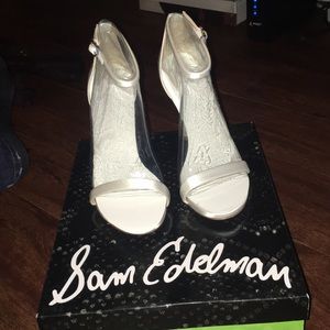 Sam Edelman - Ariella White Satin Shoe - size 6